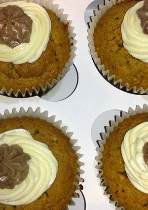 A picture of Organic peanut butter cupcakes.