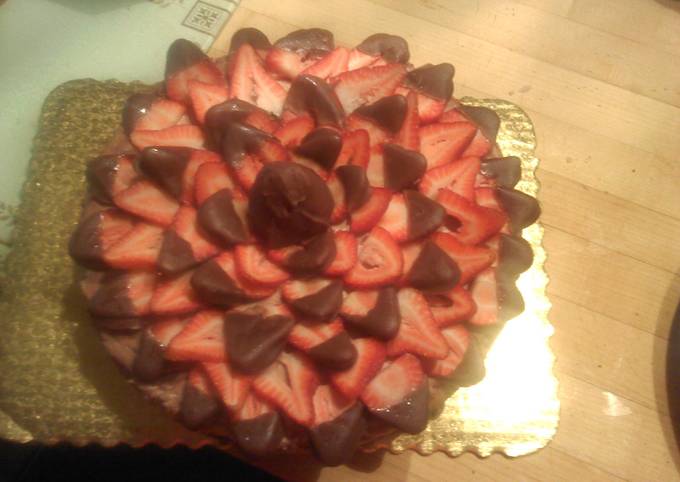 Strawberry chocolate cheese cake