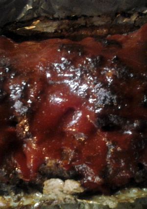 A picture of mama's meatloaf.