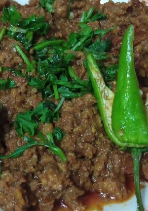 A picture of Simple qeema.
