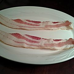 A picture of Bacon, Individually Freezing Slices.