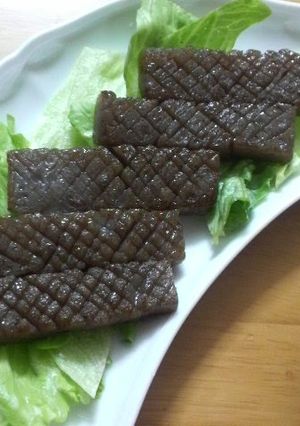 A picture of Easy Konnyaku Consommé "Steak"!.