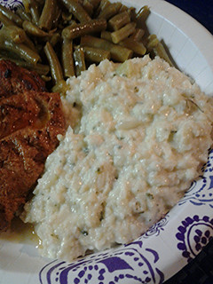 A picture of Mashed cauliflower parmesan.