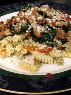 A picture of Sausage & Spinach Pasta.