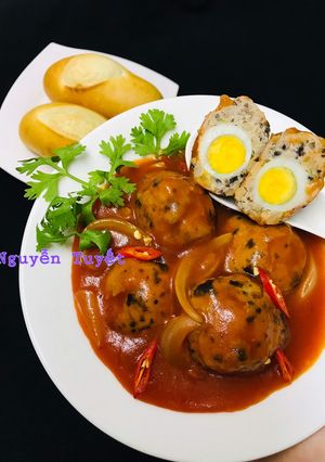Hình của món Xíu mại trứng cút.