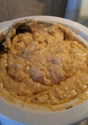 A picture of Five cheese chicken crockpot dip.