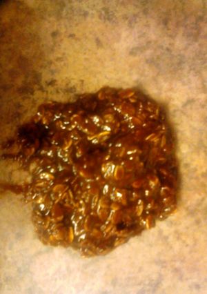 A picture of No Bake Chocolate peanut butter oatmeal cookies.