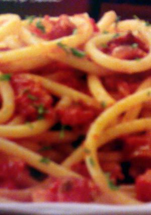 A picture of Bailie's Bucatini All'Amatriciana.