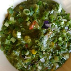 A picture of Mix Vegetables in Green Sauce.