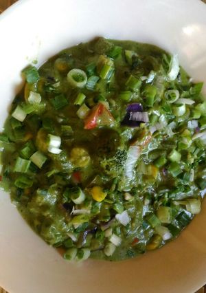 A picture of Mix Vegetables in Green Sauce.