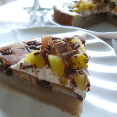 A picture of Chocolate-Chestnut Cheesecake.
