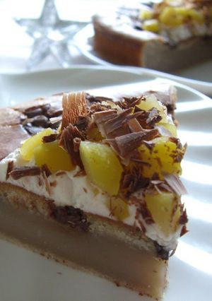A picture of Chocolate-Chestnut Cheesecake.