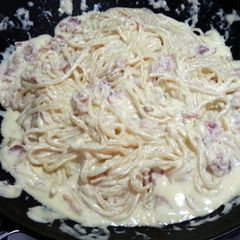 A picture of Carbonara Spaghetti.