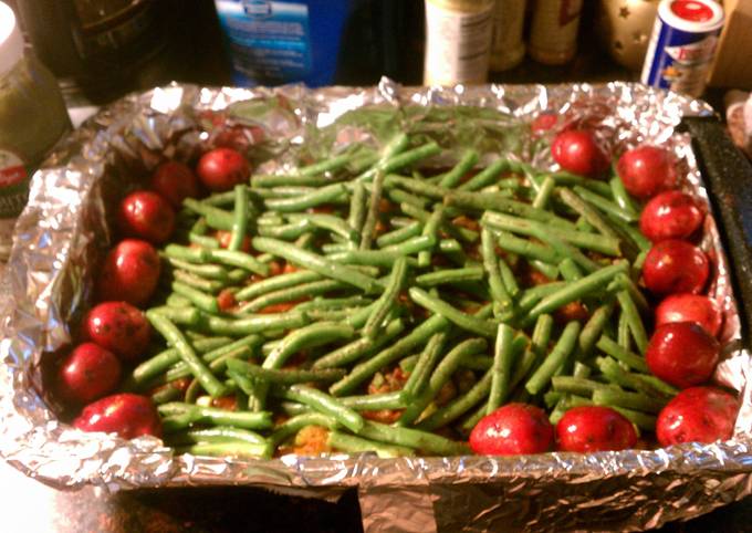 Steamed Lime Swai & Green Beans and Red Potatoes