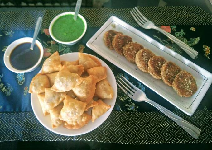 Simple Way to Make Homemade Mini Samosas And Arbi Ke Kebab #indvseng