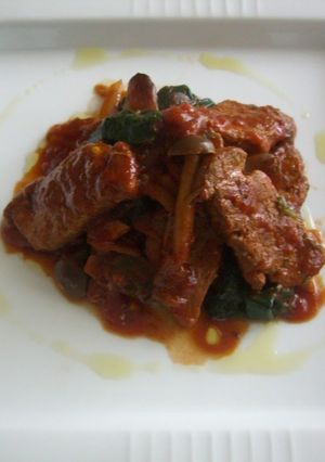 A picture of One Pan Cooking! Easy Pork Stewed in Tomato.