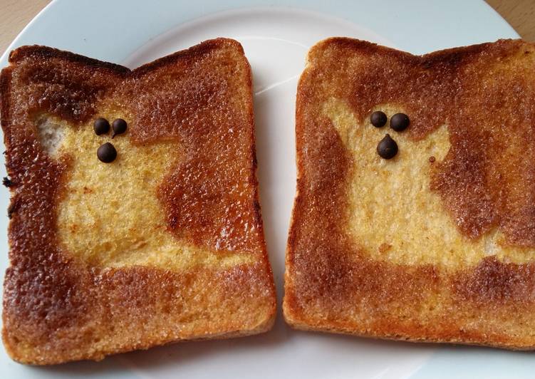 Vickys Happy Halloween Morning Ghost Toast, GF DF EF SF NF