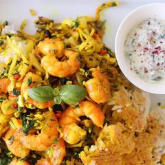 A picture of Iranian Shrimp Rice.