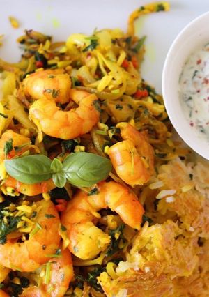 A picture of Iranian Shrimp Rice.