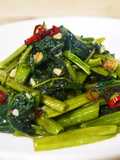 Thai-Style Spicy Garlic Stir-Fried Water Spinach