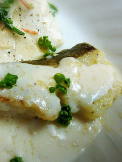 A picture of Cod Meunière with Easy Cream Sauce.