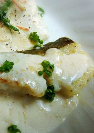 A picture of Cod Meunière with Easy Cream Sauce.