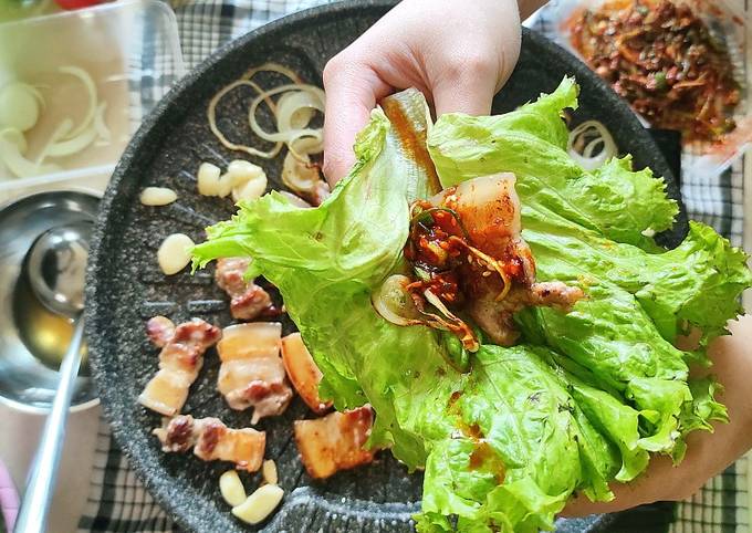 Resep Samgyeopsal 🇰🇷 [ Grill Pork belly ] oleh Dapur Bahagia - Cookpad