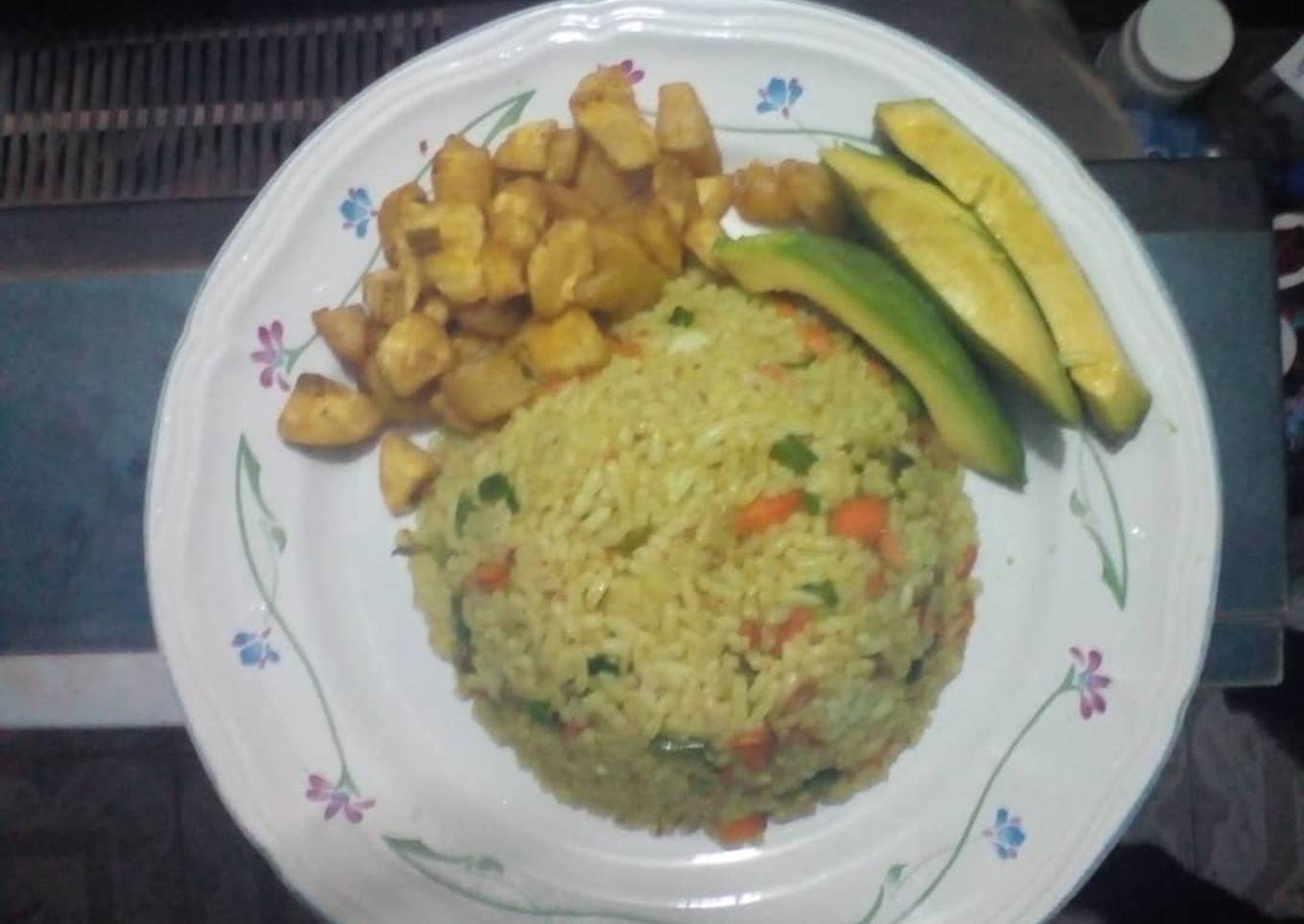Fried coconut rice