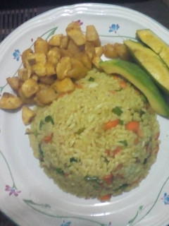 A picture of Fried coconut rice.
