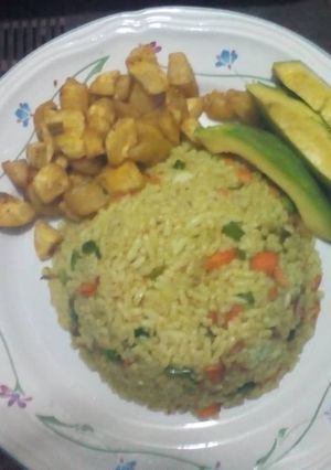 A picture of Fried coconut rice.