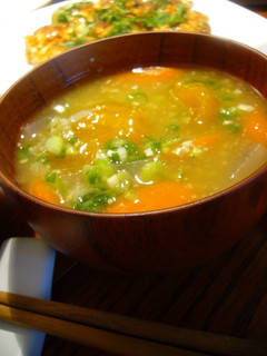 A picture of Kabocha Squash Dumpling Soup.