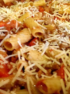 A picture of One Pot Pasta: Chicken Rigatoni.