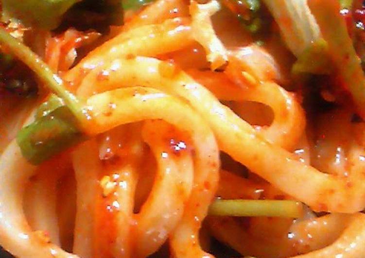 Recipe of Spicy and Delicious Salad Udon Noodles