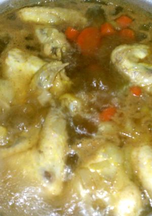 A picture of Patty's Home Made Chicken & Dumplings.