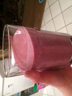 A picture of Banana Berry Protein Smoothie.