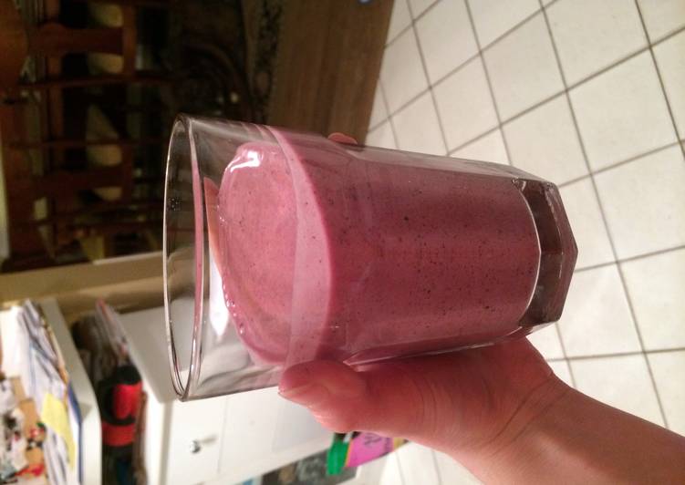 Simple Way to Make Ultimate Banana Berry Protein Smoothie