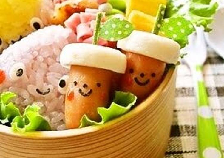 Recipe of Homemade For Character Bentos! Chikuwa and Wiener Sausage Acorns