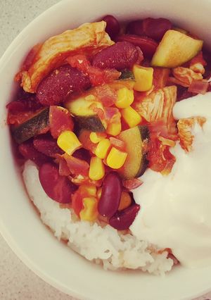 Könnyed csirkés chili recept fotója