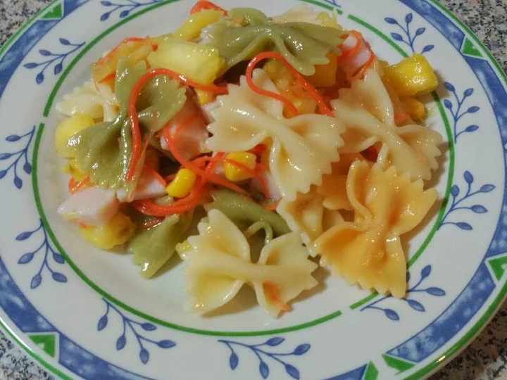 Manera fácil Hacer Ensalada de pasta agridulce con piña  que Delicioso