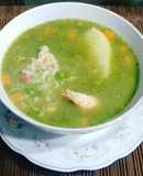 Aguadito de menudencias de pollo