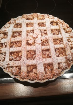 Amerikai rácsos almás pite recept fotója