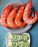 Tôm hấp bia chanh sả