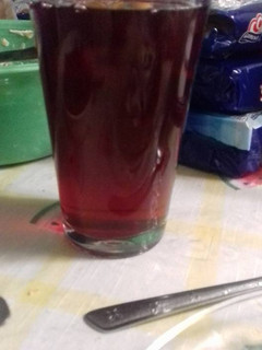 Una foto de Agua fresca de jamaica natural