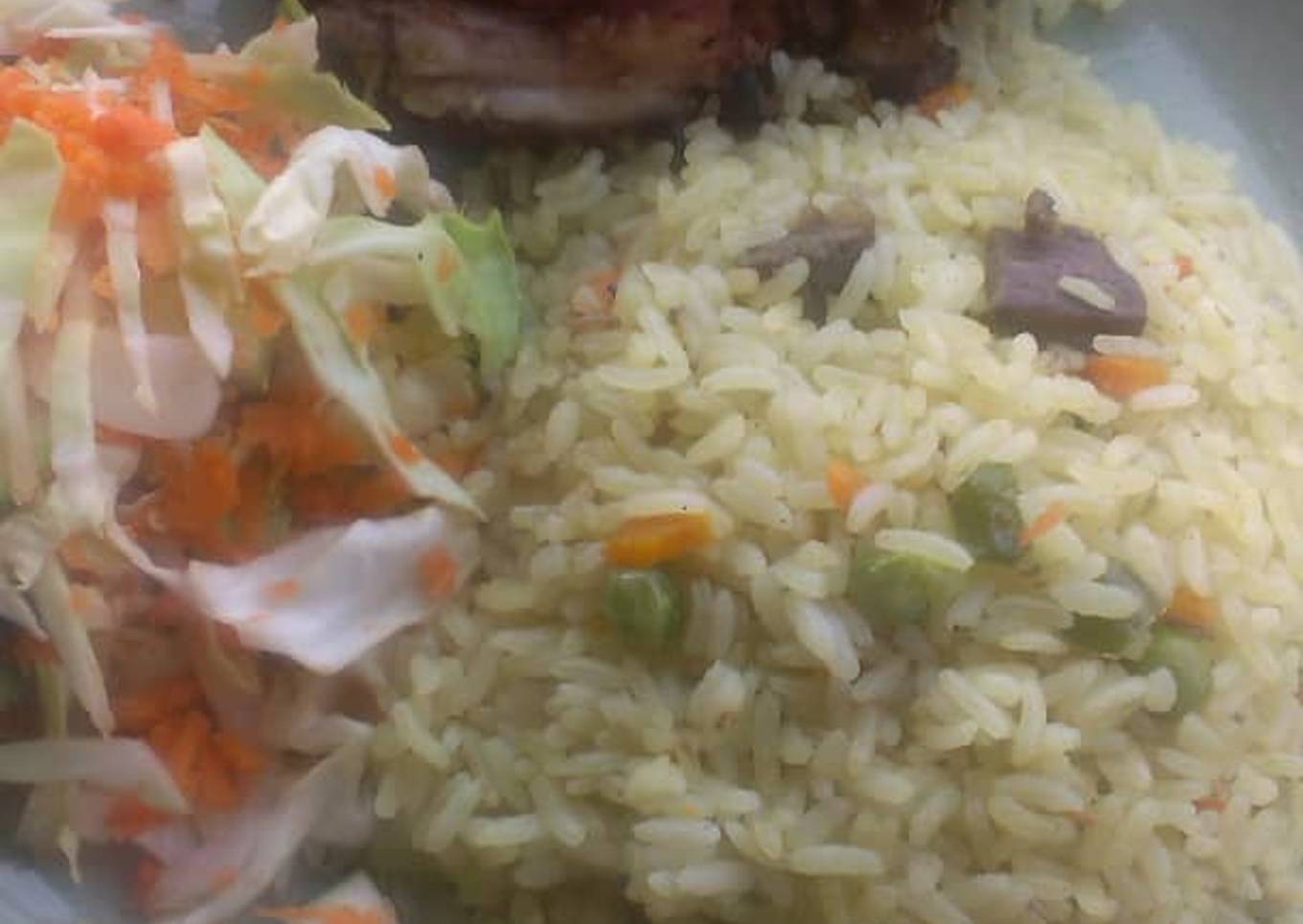 Fried rice and roasted goat meat. #friedricecontest #abjmoms