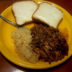 A picture of Roast Pork with Apple Sauerkraut.