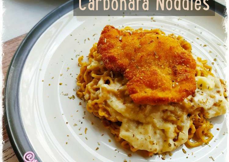 Cara Gampang Menyiapkan Chicken Katsu Carbonara Noddles Anti Gagal