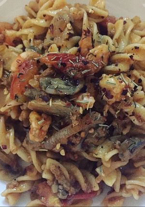 A picture of Fusilli Marinara.