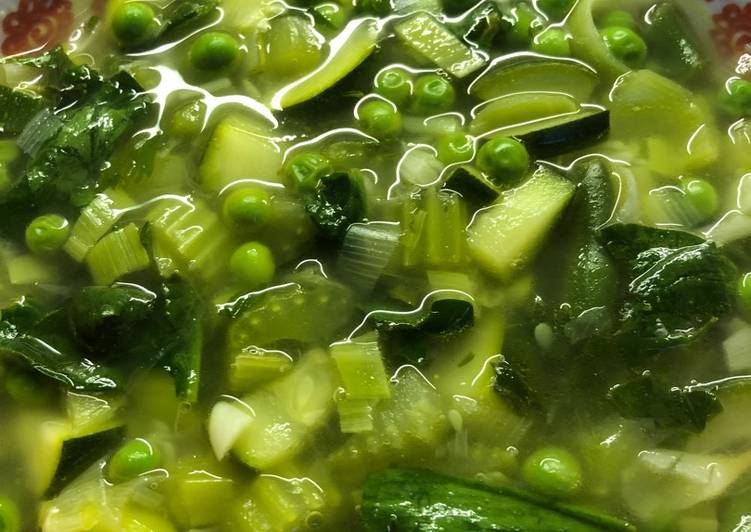 Steps to Prepare Speedy Green soup for Spring - vegan