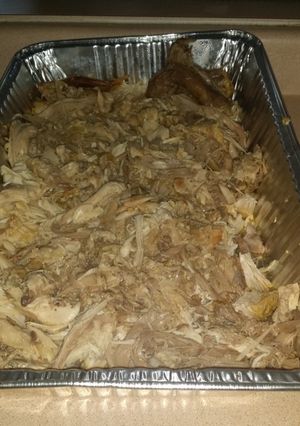 Una foto de Pavo al vapor desmelusado