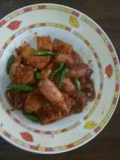 Foto resep Balado cumi asin campur tahu